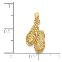 Load image into Gallery viewer, 14K 3D PAWLEYS ISLAND Double Flip-flop Charm
