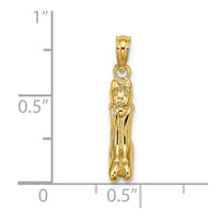 Load image into Gallery viewer, 14K 3D Polished MARCO ISLAND Cat Charm
