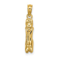 Load image into Gallery viewer, 14K 3D Polished MARCO ISLAND Cat Charm
