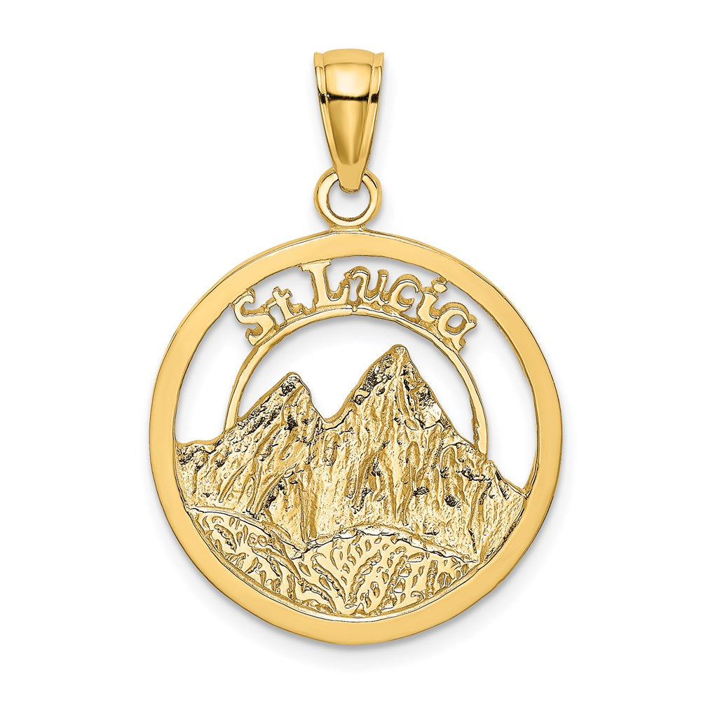 14K ST. LUCIA Twin Pitons Charm