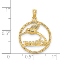 Load image into Gallery viewer, 14K JAMAICA w/ Bird in Circle Charm
