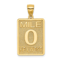 Load image into Gallery viewer, 14K Mile Marker 0 / KEY WEST Charm
