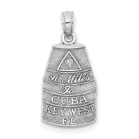 Load image into Gallery viewer, 14K White Gold Southern Most Point USA / KEY WEST FL Charm
