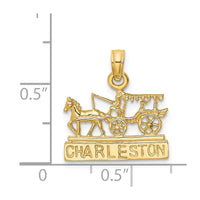 Load image into Gallery viewer, 14K CHARLESTON Horse and Cart Charm
