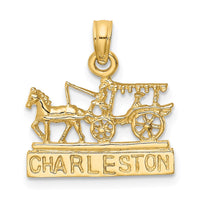 Load image into Gallery viewer, 14K CHARLESTON Horse and Cart Charm
