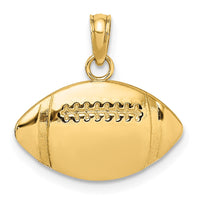 Load image into Gallery viewer, 14K 2-D Engraveable Football Charm
