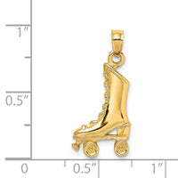 Load image into Gallery viewer, 14K 3-D Roller Skate Charm
