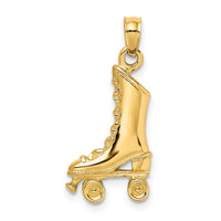 Load image into Gallery viewer, 14K 3-D Roller Skate Charm

