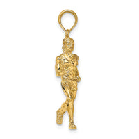 Load image into Gallery viewer, 14K 3-D Polished Runner Charm
