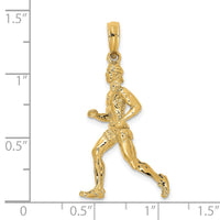 Load image into Gallery viewer, 14K 3-D Polished Runner Charm
