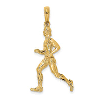 Load image into Gallery viewer, 14K 3-D Polished Runner Charm
