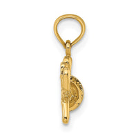 Load image into Gallery viewer, 14K 2-D Textured and Engraved Golf Bag Charm
