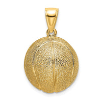 Load image into Gallery viewer, 14K 3-D Textured Basketball Charm
