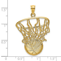 Load image into Gallery viewer, 14K Swoosh Basketball and Net Charm
