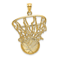 Load image into Gallery viewer, 14K Swoosh Basketball and Net Charm
