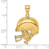 Load image into Gallery viewer, 14K 2-D Polished Football Helmet Charm
