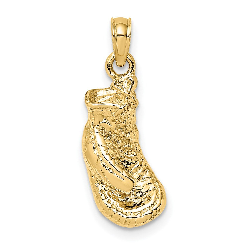 14K Polished  Single Boxing Glove Pendant