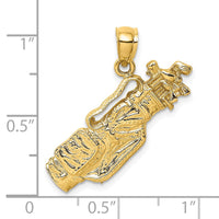 Load image into Gallery viewer, 14K 2-D Golf Bag and Clubs Charm
