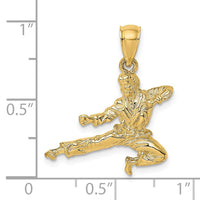 Load image into Gallery viewer, 14K 3-D Karate Man Pendant
