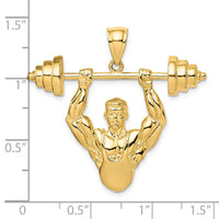 Load image into Gallery viewer, 14K Bodybuilder Pendant
