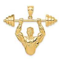 Load image into Gallery viewer, 14K Bodybuilder Pendant
