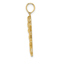 Load image into Gallery viewer, 14K Polished Running Football Player Charm
