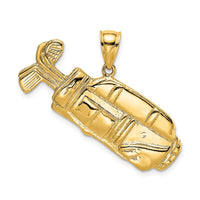 Load image into Gallery viewer, 14K 2-D and Polished Golf Bag Charm
