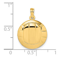 Load image into Gallery viewer, 14K 2-D Polished Volleyball Charm
