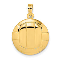 Load image into Gallery viewer, 14K 2-D Polished Volleyball Charm
