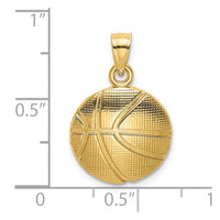 Load image into Gallery viewer, 14K 2-D Textured Basketball Charm

