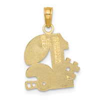 Load image into Gallery viewer, 14K #1 Football w/ Helmet Charm
