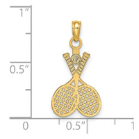 Load image into Gallery viewer, 14K Double Tennis Racket w/ Ball Charm
