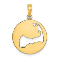 Load image into Gallery viewer, 14K Polished Cut-Out CAPE COD Map Charm
