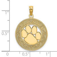 Load image into Gallery viewer, 14K ALASKA w/ Bear Paw Charm
