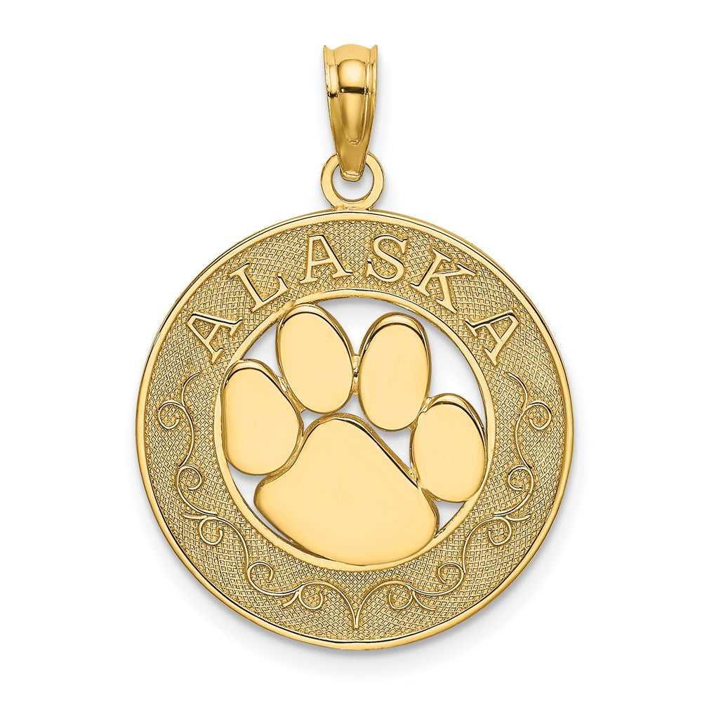 14K ALASKA w/ Bear Paw Charm