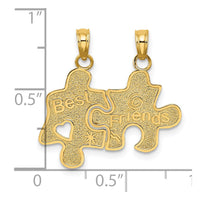 Load image into Gallery viewer, 14K BEST FRIENDS Break-apart Puzzle Pieces Charm
