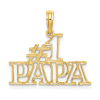 Load image into Gallery viewer, 14K #1 PAPA  Cut-out Charm
