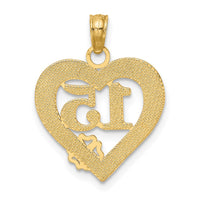 Load image into Gallery viewer, 14K QUINCE ANOS 15 in Heart Charm

