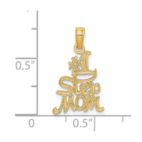 Load image into Gallery viewer, 14K Polished Engraved #1 STEP MOM Charm
