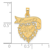 Load image into Gallery viewer, 14K MOMMY&#39;S GIRL In Heart w/Banner Charm
