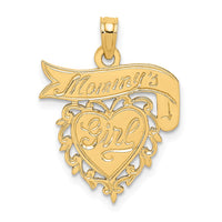Load image into Gallery viewer, 14K MOMMY&#39;S GIRL In Heart w/Banner Charm
