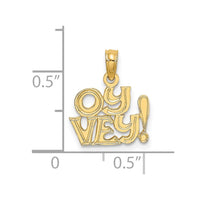 Load image into Gallery viewer, 14K Polished and Engraved OY VEY Charm
