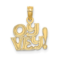 Load image into Gallery viewer, 14K Polished and Engraved OY VEY Charm
