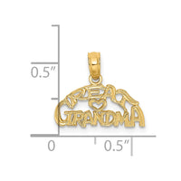 Load image into Gallery viewer, 14K Block and Engraved GREAT GRANDMA Charm
