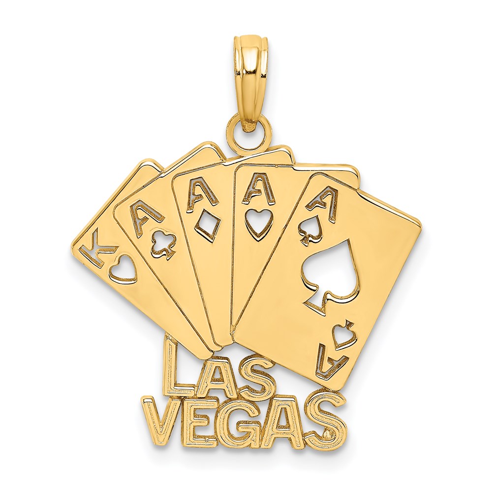 14K LAS VEGAS w/ Playing Cards Charm