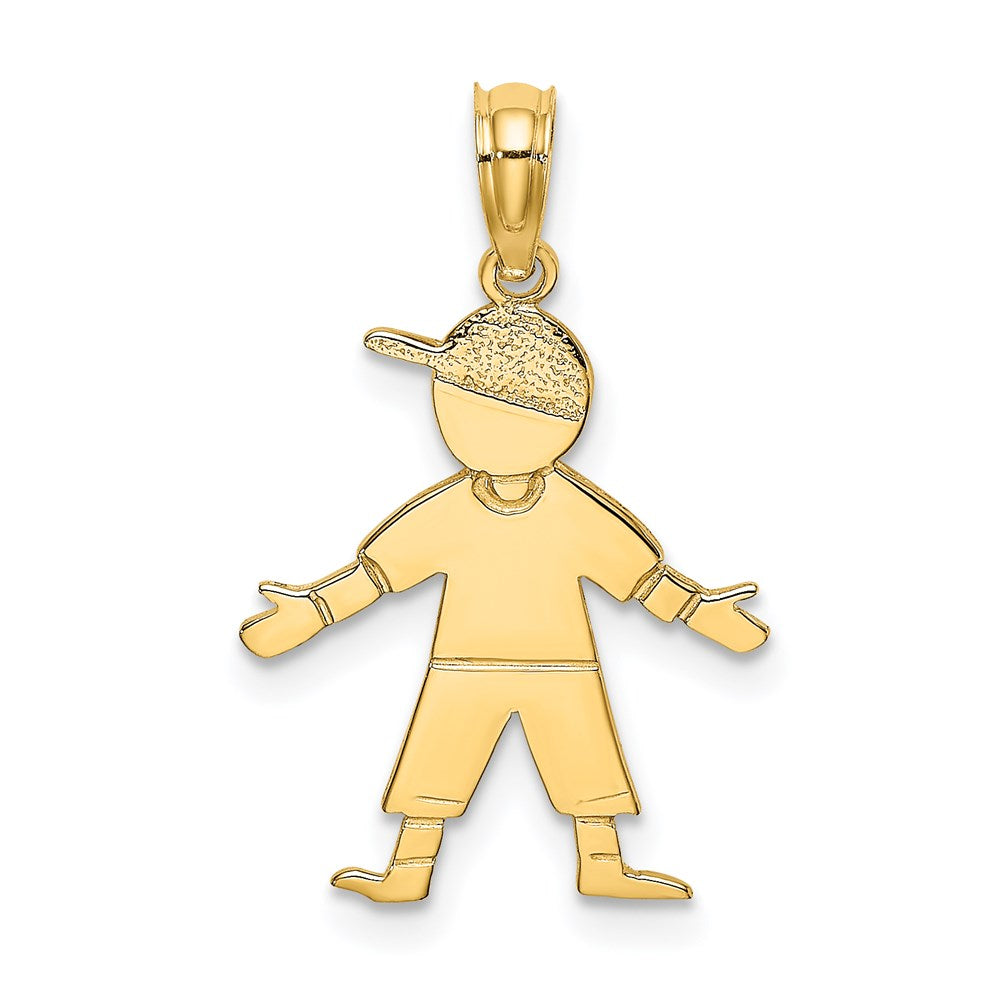 14K Boy w/ Baseball Cap Charm
