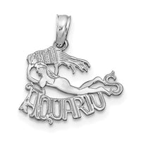 Load image into Gallery viewer, 14k WG AQUARIUS Zodiac Charm
