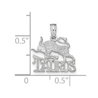 Load image into Gallery viewer, 14k WG TAURUS Zodiac Charm
