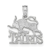Load image into Gallery viewer, 14k WG TAURUS Zodiac Charm
