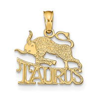 Load image into Gallery viewer, 14K TAURUS Zodiac Charm
